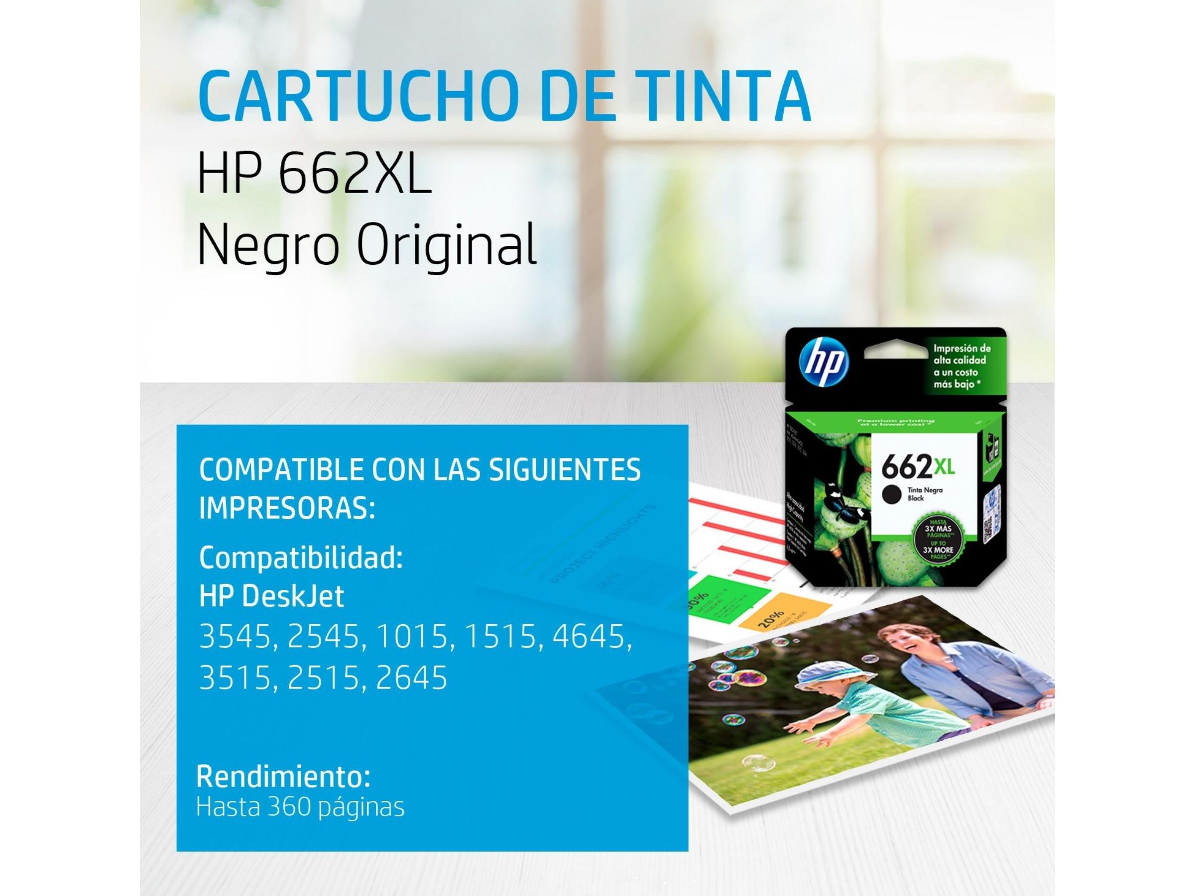 CARTUCHO DE TINTA HP 662XL NEGRO (CZ105AL) 2515/3515
